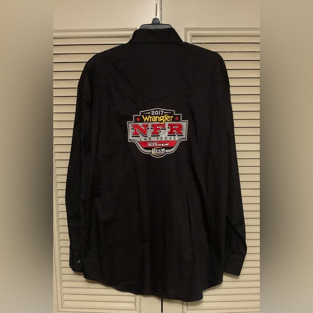 Wrangler long sleeve shirt large black men’s NFR 2017 Las Vegas rodeo